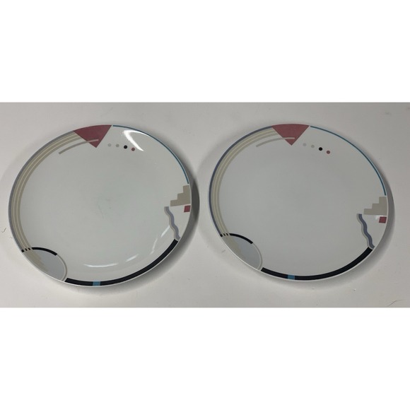 MCM Set of 2 Studio Nova Attitudes Salad Plates - 8 1/4" Diameter Y01056 ~ RETRO - Picture 1 of 8